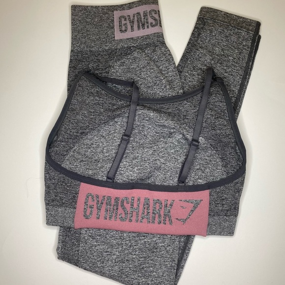 Gymshark Pants - Set Gymshark high waist flex gray/pastel size M